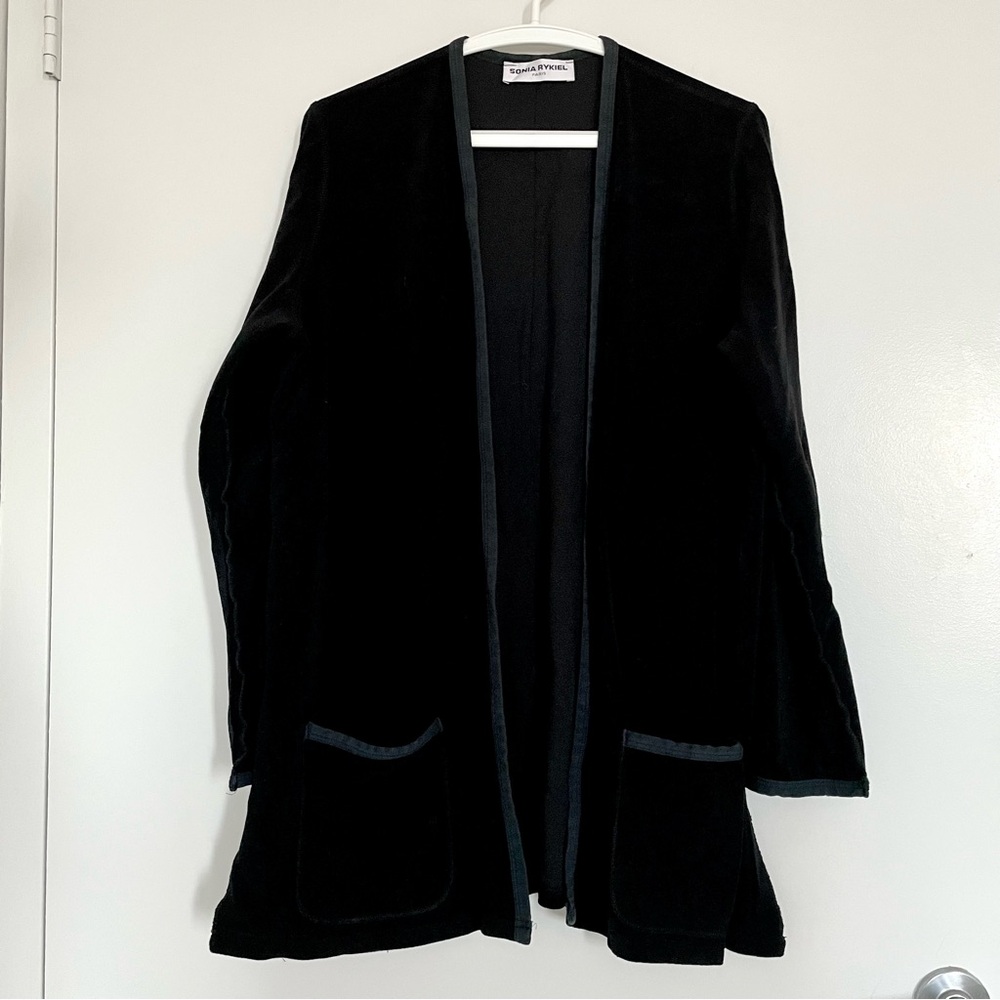 SONIA RIKYEL VELOUR (VELVET)open front cardigan - Picture 3 of 11